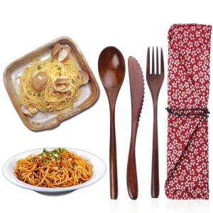 Träbestickset med sked, gaffel och kniv – återanvändbart med väska 17 Träbestickset med sked, gaffel och kniv – återanvändbart med väska