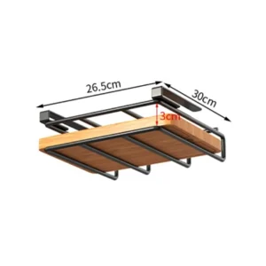 Under skåp köksorganisatör med krokar – mångsidig förvaringshylla för pappershanddukar, skärbrädor och kastrullock 17 Under skåp köksorganisatör med krokar – mångsidig förvaringshylla för pappershanddukar, skärbrädor och kastrullock