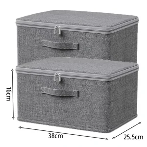 2-pack Multifunktionell Förvaringsbox med stor kapacitet – för quilt, underkläder och klädförvaring, hopfällbar garderobsbox 23 2-pack Multifunktionell Förvaringsbox med stor kapacitet – för quilt, underkläder och klädförvaring, hopfällbar garderobsbox