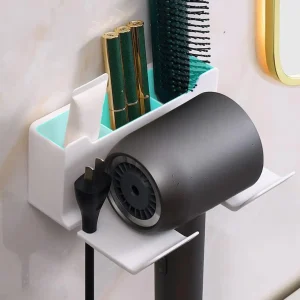 1 st Hårtorkhållare – Väggmonterad Badrumsorganizer för Hårstylingverktyg med Sladdkrok 21 1 st Hårtorkhållare – Väggmonterad Badrumsorganizer för Hårstylingverktyg med Sladdkrok