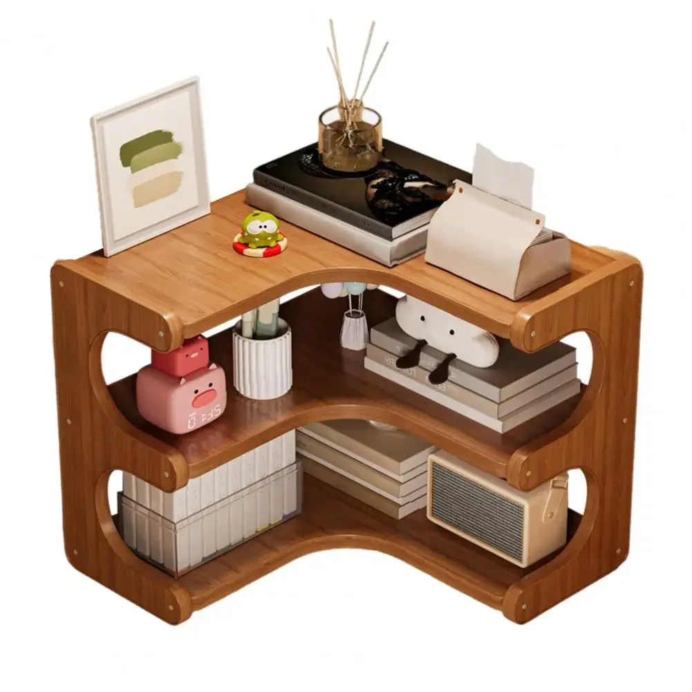 Flerlagers hörnskåp för skrivbord och hemmakontor – träförvaring och display 2 Flerlagers hörnskåp för skrivbord och hemmakontor – träförvaring och display - Bild 2