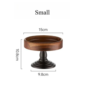 Högfotad frukttallrik/kakställ med glaslock för snacks och desserter 17 Högfotad frukttallrik/kakställ med glaslock för snacks och desserter
