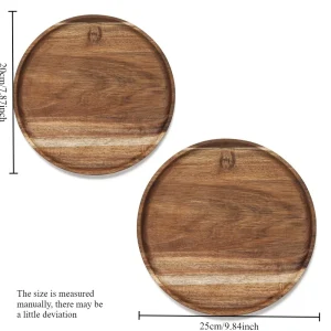 20/25 cm rund bricka i akaciaträ – lätt att rengöra, mångsidig serveringsbricka 11 20/25 cm rund bricka i akaciaträ – lätt att rengöra, mångsidig serveringsbricka