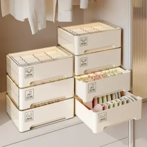 PET-låda för underkläder – stapelbar garderobsorganisator med utdragbara fack 11 PET-låda för underkläder – stapelbar garderobsorganisator med utdragbara fack