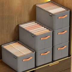 Klädorganisatör – Förvaringslåda för kläder och byxor, garderobsförvaring, hopfällbar