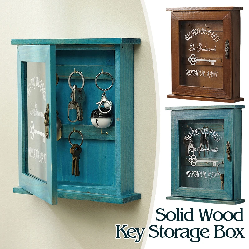 Nyckelskåp i massivt trä, väggmonterat – kreativ förvaring vid entrén eller vardagsrummet 2 Nyckelskåp i massivt trä, väggmonterat – kreativ förvaring vid entrén eller vardagsrummet - Bild 2