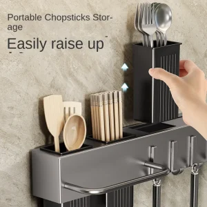 Verktygsfri kökshylla – väggmonterad multifunktionell förvaring för knivar och köksverktyg 13 Verktygsfri kökshylla – väggmonterad multifunktionell förvaring för knivar och köksverktyg