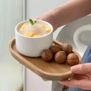 Elegant träbricka med pedestal – mångsidig bricka för smycken, förvaring, servering och dekoration 10 Elegant träbricka med pedestal – mångsidig bricka för smycken, förvaring, servering och dekoration