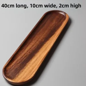 Valnötsträ Serveringsbräda – rektangulär dessert- och teserveringsbräda (japansk stil) 5 Valnötsträ Serveringsbräda – rektangulär dessert- och teserveringsbräda (japansk stil)