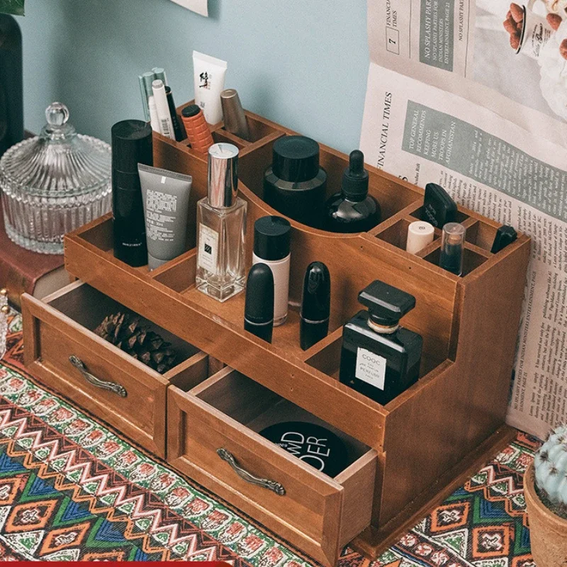 Skrivbordsorganisator – multifunktionell förvaringslåda i trä för pennor och kosmetika 1 Skrivbordsorganisator – multifunktionell förvaringslåda i trä för pennor och kosmetika