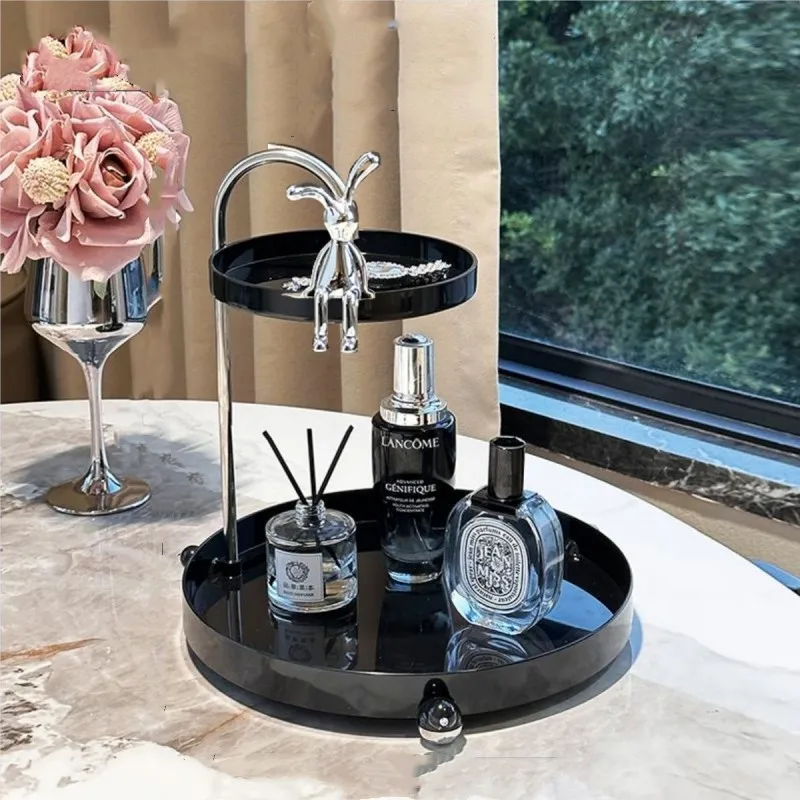 Två-nivå Smink- och Smyckesförvaringstråg – för smink, hudvård, parfym, klockor, glasögon och små accessoarer 4 Två-nivå Smink- och Smyckesförvaringstråg – för smink, hudvård, parfym, klockor, glasögon och små accessoarer - Bild 4