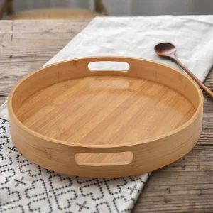 Alternative view of Rund serveringsbräda i bambu