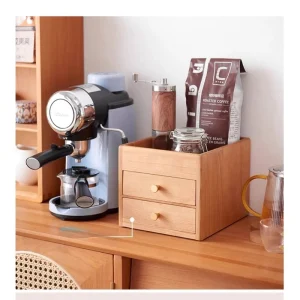 Alternative view of Skrivbordsskåp i massivt körsbärsträ med två lådor