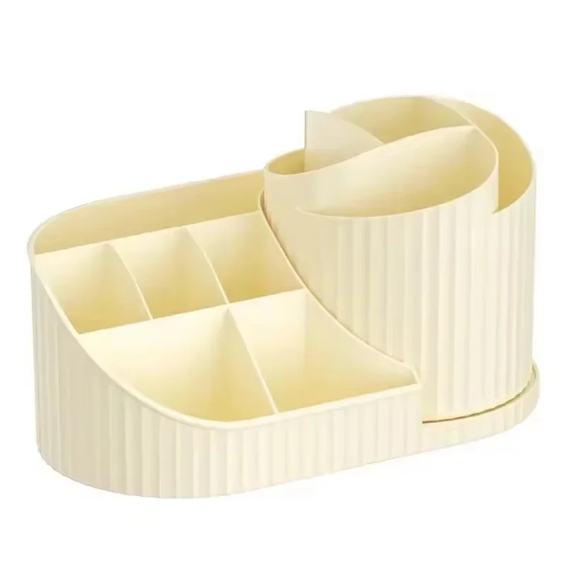 Sminkorganisator för bänkskiva med låda, 360° roterande borstehållare och stort förvaringsutrymme 5 Sminkorganisator för bänkskiva med låda, 360° roterande borstehållare och stort förvaringsutrymme - Bild 5