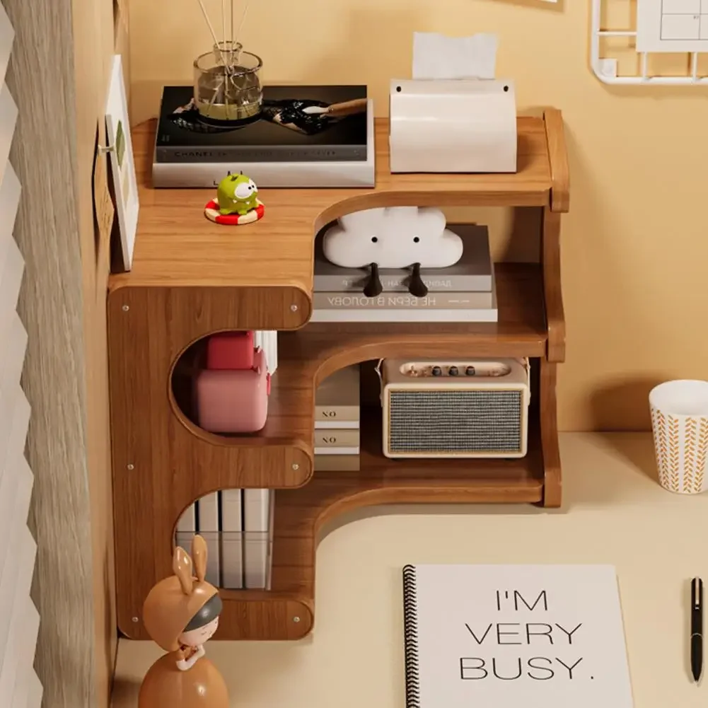 Flerlagers hörnskåp för skrivbord och hemmakontor – träförvaring och display 3 Flerlagers hörnskåp för skrivbord och hemmakontor – träförvaring och display - Bild 3