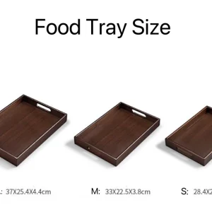 Rektangulära träbrickor med handtag – serveringsbricka i mörk trä 12 Rektangulära träbrickor med handtag – serveringsbricka i mörk trä