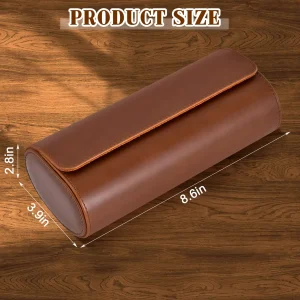 Alternative view of Klockrulle Resekapsel – Förvaring och Organisation av 1/2/3 Klockor i Läder