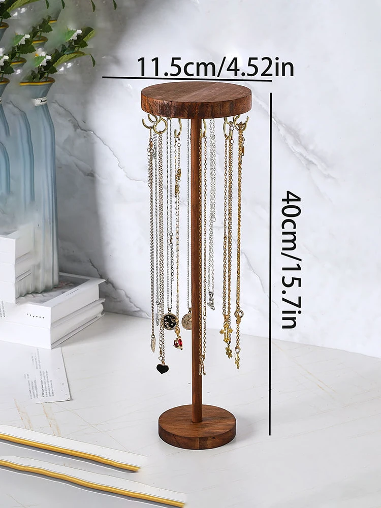 Smyckesförvaring i massivt trä – Displayställ för halsband, örhängen och armband 7 Smyckesförvaring i massivt trä – Displayställ för halsband, örhängen och armband - Bild 7