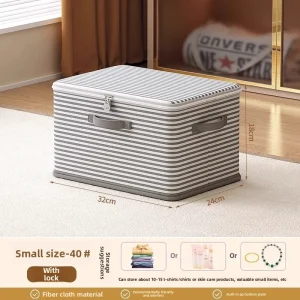 Låsbart förvaringslåda för garderoben – hopfällbar förvaring av kläder, filtar och leksaker 15 Låsbart förvaringslåda för garderoben – hopfällbar förvaring av kläder, filtar och leksaker