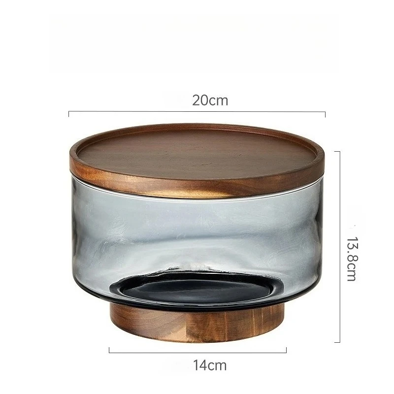 Fruktfat av akaciaträ och glas med hög fot – salladsskål och serveringsfat 16 Fruktfat av akaciaträ och glas med hög fot – salladsskål och serveringsfat - Bild 16