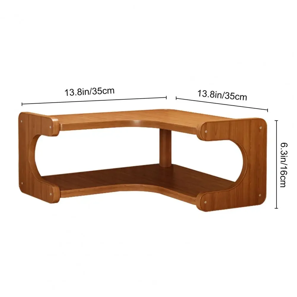 Flerlagers hörnskåp för skrivbord och hemmakontor – träförvaring och display 6 Flerlagers hörnskåp för skrivbord och hemmakontor – träförvaring och display - Bild 6