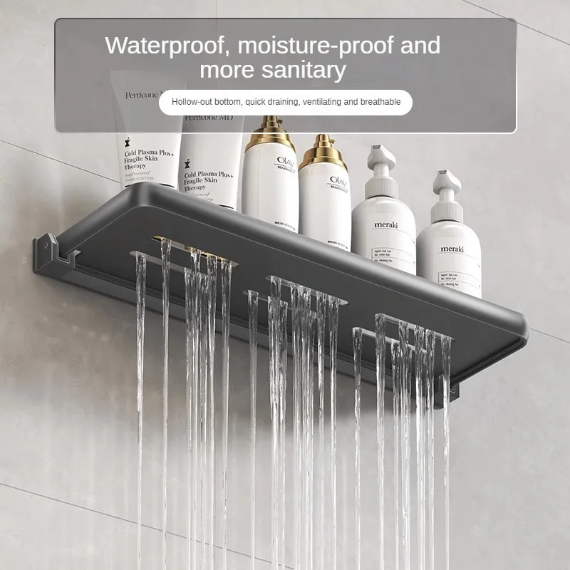 Aluminium badrumshylla – vikbar väggmonterad förvaring 5 Aluminium badrumshylla – vikbar väggmonterad förvaring - Bild 5