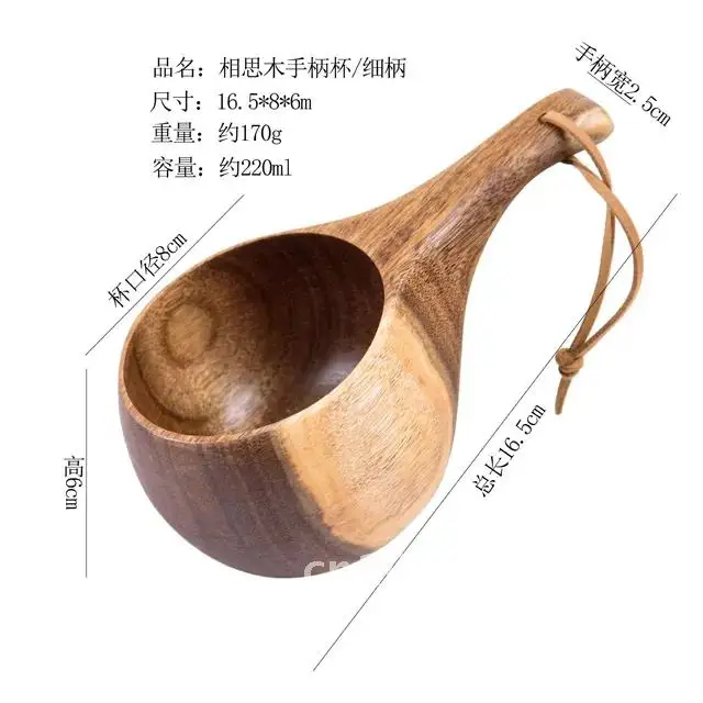 Nordisk trämugg för camping och utomhusbruk – rund form av akaciaträ och gummiträ 8 Nordisk trämugg för camping och utomhusbruk – rund form av akaciaträ och gummiträ - Bild 8