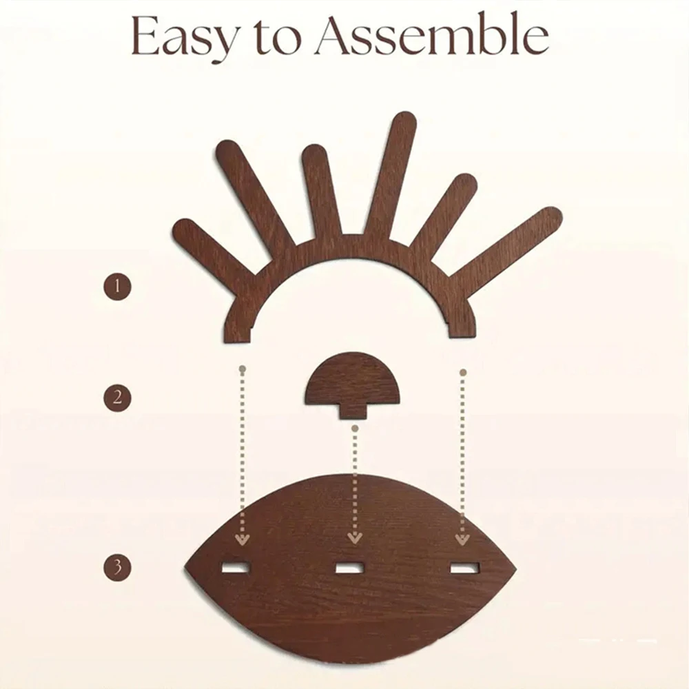 Trä Smyckesdisplayställ – Kreativ Organisator för Ringar, Armband och Örhängen (1-del) 5 Trä Smyckesdisplayställ – Kreativ Organisator för Ringar, Armband och Örhängen (1-del) - Bild 5