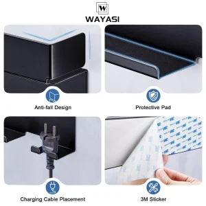 Väggmonterad hårverktygsförvaring utan borr – metallhållare för locktång och hårfön 9 Väggmonterad hårverktygsförvaring utan borr – metallhållare för locktång och hårfön