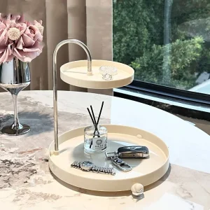 Två-nivå Smink- och Smyckesförvaringstråg – för smink, hudvård, parfym, klockor, glasögon och små accessoarer 14 Två-nivå Smink- och Smyckesförvaringstråg – för smink, hudvård, parfym, klockor, glasögon och små accessoarer