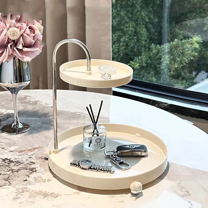 Två-nivå Smink- och Smyckesförvaringstråg – för smink, hudvård, parfym, klockor, glasögon och små accessoarer 5 Två-nivå Smink- och Smyckesförvaringstråg – för smink, hudvård, parfym, klockor, glasögon och små accessoarer - Bild 5