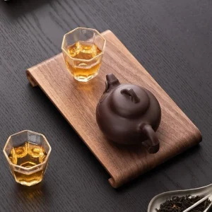 Kreativt rektangulärt trä-tefat för skrivbordet – valnöt, retro stil, värmebeständig tjock bricka 11 Kreativt rektangulärt trä-tefat för skrivbordet – valnöt, retro stil, värmebeständig tjock bricka