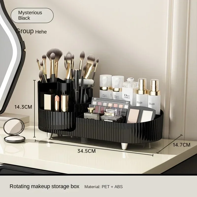 Stor kapacitetsminkförvaring med roterande låda för läppstift, ögonskugga och mer 10 Stor kapacitetsminkförvaring med roterande låda för läppstift, ögonskugga och mer - Bild 10