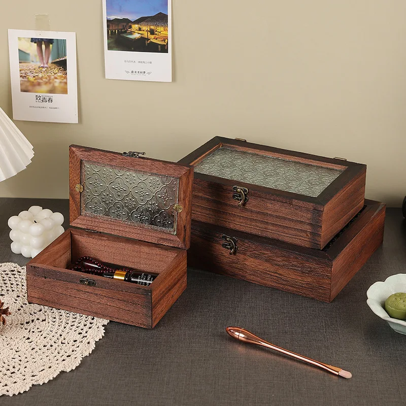 Träförvaringslåda i retrostil med begonier – mångsidig låda för förvaring och hemdekoration 1 Träförvaringslåda i retrostil med begonier – mångsidig låda för förvaring och hemdekoration