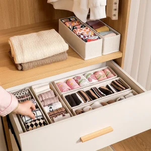 Klädorganisator och lådaförvaring för underkläder, bh och strumpor