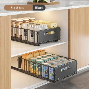 2-pack utdragbara skåpförvaringsorganisatorer 13 2-pack utdragbara skåpförvaringsorganisatorer