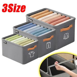 Alternative view of Hopfällbar garderobsförvaringsbox – tygförvaringslåda med handtag och stålram, mångsidig klädförvaring