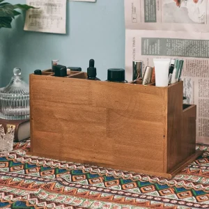 Skrivbordsorganisator – multifunktionell förvaringslåda i trä för pennor och kosmetika 9 Skrivbordsorganisator – multifunktionell förvaringslåda i trä för pennor och kosmetika