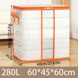 1- eller 3-delars Transparent Förvaringsväska med Handtag – För Kläder och Quilt, Vattentät PVC