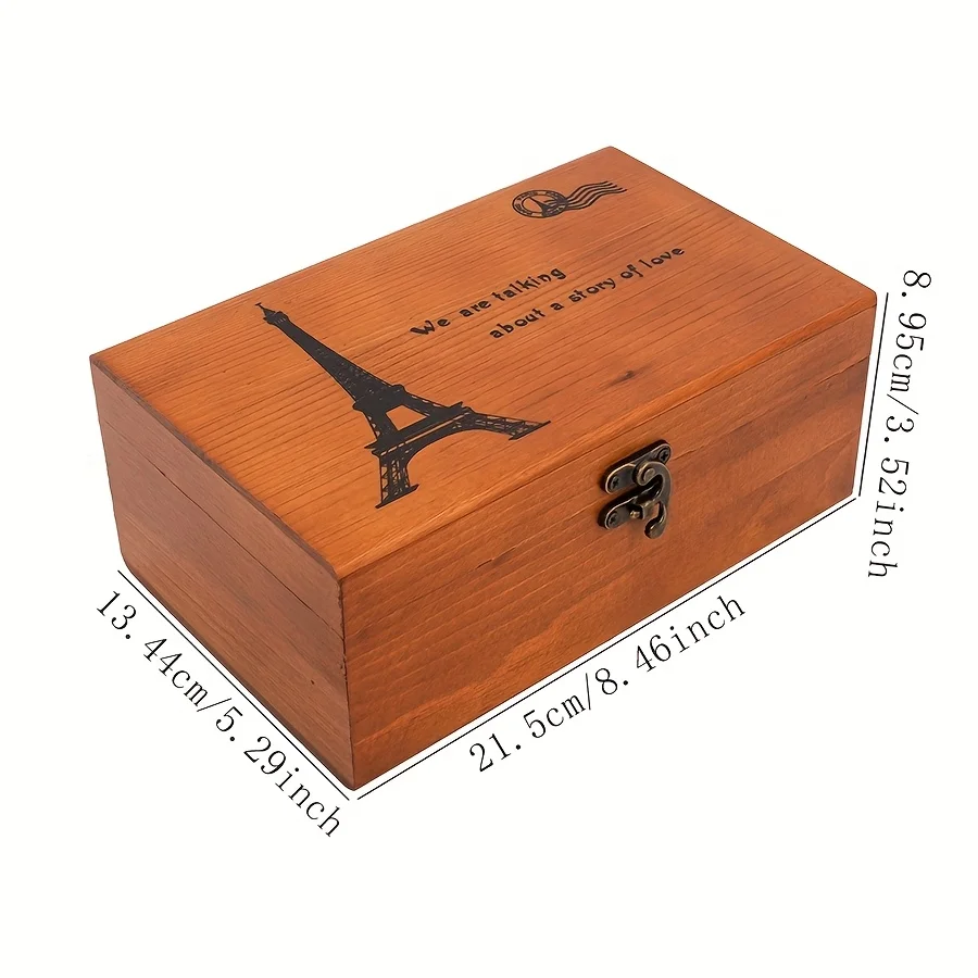 Träförvaringslåda med lock – multifackad sy- och hobbyorganisator i vintage stil 5 Träförvaringslåda med lock – multifackad sy- och hobbyorganisator i vintage stil - Bild 5