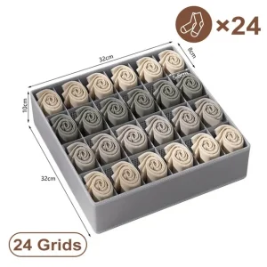 Underklädes- och Strumporganisator – Låda med delade fack för garderoben 21 Underklädes- och Strumporganisator – Låda med delade fack för garderoben