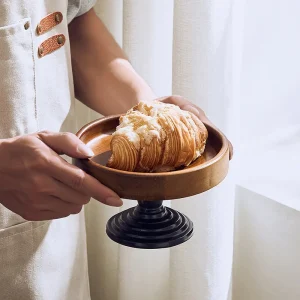 Högfotad frukttallrik/kakställ med glaslock för snacks och desserter 14 Högfotad frukttallrik/kakställ med glaslock för snacks och desserter