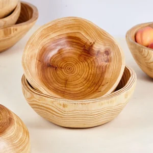 Alternative view of Trä salladsskål i bambu – rund serverings- och förvaringsskål