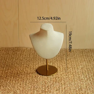 Lyxig halskedjedisplay – porträttmodell i trä för smycken 25 Lyxig halskedjedisplay – porträttmodell i trä för smycken