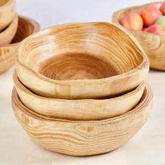 Trä salladsskål i bambu – rund serverings- och förvaringsskål 29 Trä salladsskål i bambu – rund serverings- och förvaringsskål