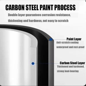 360° roterande kryddställ i rostfritt stål, matt svart finish – platsbesparande köksförvaring
