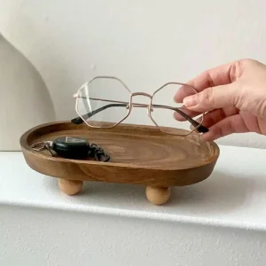 Elegant träbricka med pedestal – mångsidig bricka för smycken, förvaring, servering och dekoration 12 Elegant träbricka med pedestal – mångsidig bricka för smycken, förvaring, servering och dekoration