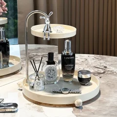 Två-nivå Smink- och Smyckesförvaringstråg – för smink, hudvård, parfym, klockor, glasögon och små accessoarer 31 Två-nivå Smink- och Smyckesförvaringstråg – för smink, hudvård, parfym, klockor, glasögon och små accessoarer