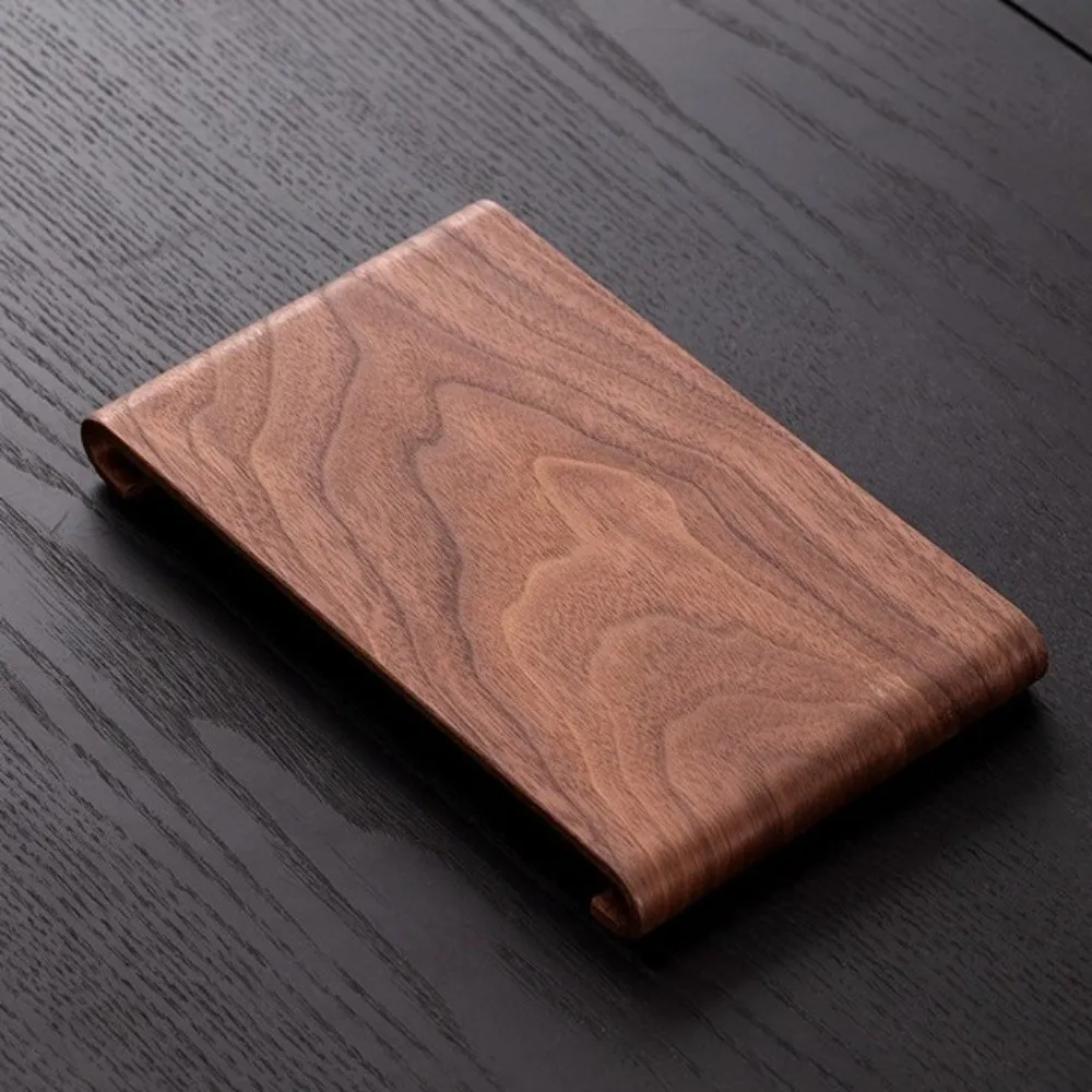 Kreativt rektangulärt trä-tefat för skrivbordet – valnöt, retro stil, värmebeständig tjock bricka 2 Kreativt rektangulärt trä-tefat för skrivbordet – valnöt, retro stil, värmebeständig tjock bricka - Bild 2