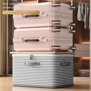 Alternative view of Låsbart förvaringslåda för garderoben – hopfällbar förvaring av kläder, filtar och leksaker